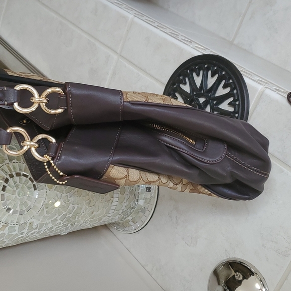 🤎🤎 COACH Lexy Signature Shoulder Bag & Matching Wristlet Wallet 🤎🤎 - Picture 7 of 15